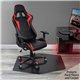 ES ROBBINS Game Zone Chair Mat - Medium Pile Carpet, Hard Floor - 46" Length x 42" Width - Hexagon - Vinyl - Black - 1Each