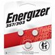 Energizer 357/303 Silver Oxide Button Battery, 3 Pack - For Multipurpose - 1.6 V DC - Silver Oxide - 3 / Pack