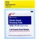 First Aid Only Sterile Gauze Dressing Pads - 12 Ply - 3" x 3" - 10/Pack - White