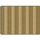 Flagship Carpets Basketweave Stripes Classroom Rug - Floor Rug - 72" Length x 100.80" Width - Rectangle - Natural - Nylon