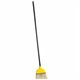 Genuine Joe Angle Broom - Polyvinyl Chloride (PVC) Bristle - 47" Handle Length - 54.5" Overall Length - Plastic Handle - 1 Each 