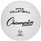 Champion Sports Rubber Volleyball - Rubber, Nylon - White - 1  Each