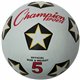 Champion Sports Rubber Soccer Ball Size 5 - 8.75" - Size 5 - Rubber, Nylon - Black, White, Red - 1  Each