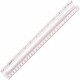 Westcott 12" Clear Magnifying Data Processing Ruler - 12" Length - 1/16 Graduations - Imperial, Metric Measuring System - Glass 
