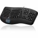 Adesso Tru-Form Ergonomic Touchpad Keyboard - Cable Connectivity - USB Interface - 104 Key Play/Pause, Previous Track, Next Trac
