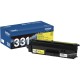 Brother Genuine TN331Y Yellow Toner Cartridge - Laser - 1500 Pages - Yellow - 1 Each
