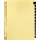 Business Source Monthly Black Leather Tab Index Dividers - 12 Printed Tab(s) - Month - January-December - 8.5" Divider Width x 1