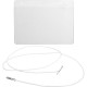 Business Source Elastic Cord Hanging Name Badges - 4" x 3" - 250 / Bundle - Durable, Reusable - White, Clear