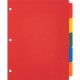 Business Source Plain Tab Color Polyethylene Index Dividers - Blank Tab(s) - 5 Tab(s)/Set - 8.5" Divider Width x 11" Divider Len