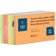 Business Source Repositionable Neon Notes - 3" x 3" - Square - Neon - Removable, Repositionable, Solvent-free Adhesive - 12 / Pa