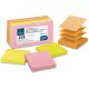 Business Source Reposition Pop-up Adhesive Notes - 3" x 3" - Square - Assorted Neon - Removable, Repositionable, Solvent-free Ad