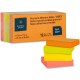 Business Source Premium Repostionable Adhesive Notes - 1 1/2" x 2" - Rectangle - Unruled - Neon - Self-adhesive, Repositionable,