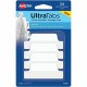 Avery Ultra Tabs Repositionable Margin Tabs - 24 Tab(s) - 6 Tab(s)/Set - Clear Film, White Paper Tab(s) - 4