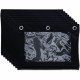 Business Source Binder Pencil Pouch - 10" Height x 7.4" Width - Black - 1 Each
