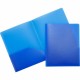 Business Source Letter Portfolio - 8 1/2" x 11" - 30 Sheet Capacity - 2 Pocket(s) - Blue - 1 Each
