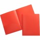 Business Source Letter Portfolio - 8 1/2" x 11" - 30 Sheet Capacity - 2 Pocket(s) - Red - 1 Each