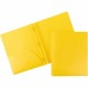 Business Source Letter Portfolio - 8 1/2" x 11" - 50 Sheet Capacity - 3 x Prong Fastener(s) - 2 Pocket(s) - Yellow - 1 Each