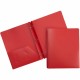 Business Source Letter Portfolio - 8 1/2" x 11" - 50 Sheet Capacity - 3 x Prong Fastener(s) - 2 Pocket(s) - Red - 1 Each