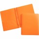 Business Source Letter Portfolio - 8 1/2" x 11" - 50 Sheet Capacity - 3 x Prong Fastener(s) - 2 Pocket(s) - Orange - 1 Each