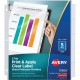 Avery Index Maker Index Divider - 5 x Divider(s) - 5 - 5 Tab(s)/Set - 8.5" Divider Width x 11" Divider Length - 3 Hole Punched -