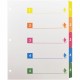 Business Source Color-coded Table of Contents/Tabs Index Dividers - Printed Tab(s) - Digit - 1-5 - 5 Tab(s)/Set - 3 Hole Punched