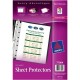 Avery Mini Diamond Clear Heavyweight Sheet Protectors - 1 x Sheet Capacity - 5 1/2" x 8 1/2" Sheet - 7 x Holes - 3 x Rings - Top