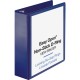 Business Source Navy D-ring Binder - 3" Binder Capacity - Letter - 8 1/2" x 11" Sheet Size - D-Ring Fastener(s) - 4 Pocket(s) - 