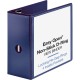 Business Source Navy D-ring Binder - 5" Binder Capacity - Letter - 8 1/2" x 11" Sheet Size - D-Ring Fastener(s) - 4 Pocket(s) - 