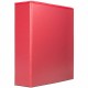 Business Source Red D-ring Binder - 3" Binder Capacity - Letter - 8 1/2" x 11" Sheet Size - D-Ring Fastener(s) - 4 Pocket(s) - P