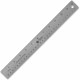 Business Source Nonskid Stainless Steel Ruler - 12" Length - 1/16, 1/32 Graduations - Metric Measuring System - Stainless Steel 