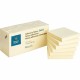 Business Source Yellow Repositionable Adhesive Notes - 3" x 3" - Square - Yellow - Repositionable, Solvent-free Adhesive - 12 / 