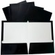 Business Source Letter Pocket Folder - 8 1/2" x 11" - 100 Sheet Capacity - 2 Internal Pocket(s) - Black - 25 / Box