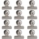 Business Source Magnetic Grip Clips - No. 2 - 2.3" Width - for Paper - Magnetic Backing, Heavy Duty - 12 / Box - Silver
