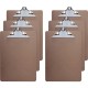 Business Source Hardboard Clipboard - Standard - 9" x 12 1/2" - Hardboard - Brown - 6 / Bundle