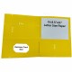 Business Source Letter Portfolio - 8 1/2" x 11" - 125 Sheet Capacity - Inside Front & Back Pocket(s) - Yellow - 25 / Box