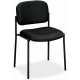 Basyx by HON Scatter Stacking Guest Chair - Black Fabric, Polyester Seat - Black Fabric, Polyester Back - Black Tubular Steel Fr