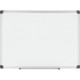 Bi-silque Porcelain Magnetic Dry Erase Board - 48" (4 ft) Width x 36" (3 ft) Height - White Porcelain Surface - Silver Aluminum 