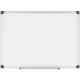 Bi-silque Porcelain Magnetic Dry Erase Board - 72" (6 ft) Width x 48" (4 ft) Height - White Porcelain Surface - Silver Aluminum 