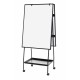 MasterVision Melamine Double-sided Easel - 29.5" (2.5 ft) Width x 41.7" (3.5 ft) Height - Melamine Surface - Black Aluminum Fram
