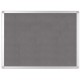 Bi-silque Ayda Fabric 24"W Bulletin Board - Gray Fabric Surface - Robust, Tackable, Sleek Style - 1 Each - 0.5" x 24"