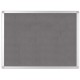 Bi-silque Ayda Fabric 36"W Bulletin Board - Gray Fabric Surface - Robust, Tackable, Sleek Style - 1 Each - 0.5" x 36"