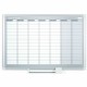 MasterVision Dry-erase Magnetic Planning Board - Weekly - 1 Week - Silver, White - Aluminum - 24" Height x 36" Width - Scratch R