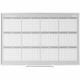 MasterVision 48" 12-month Calendar Planning Board - Julian Dates - Monthly, Weekly, Daily - 12 Month - Silver, White - Aluminum 