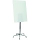 MasterVision Super Value Glass Mobile Easel - 26" (2.2 ft) Width x 38.5" (3.2 ft) Height - Glass Surface - Chrome Stand - Rectan