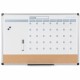 MasterVision 3-in-1 Monthly Dry-erase Calendar Board - Monthly - White - Plastic - 24" Height x 36" Width - Dry Erase Surface, C