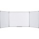 MasterVision Trio Magnetic Whiteboard - 36" (3 ft) Width x 96" (8 ft) Height - White Surface - Rectangle - Magnetic - Assembly R
