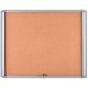 MasterVision Water-Resistant Enclosed Corkboard - 30" Height x 26.50" Width x 0.70" Depth - Light Brown Cork Surface - Water Res
