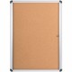 MasterVision Magnetic Ultra Slim Enclosed Board - 36.60" Height x 26.40" Width x 0.70" Depth - Natural Cork Surface - Magnetic, 
