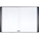MasterVision Sliding Door Enclosed Porcelain Board - 72" (6 ft) Width x 48" (4 ft) Height - Porcelain Steel Surface - Aluminum F