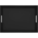 Dacasso Leather Serving Tray - Serving - Black - Leather Body - 1 Each